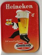 HEINEKEN BIER ONDERZETTER  STAAL 10 X 7.5  CM, Nieuw, Verzenden, Gebruiksvoorwerp