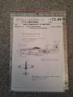 1/72 Carpena decals P-51 Mustang, Overige merken, 1:72 tot 1:144, Nieuw, Ophalen of Verzenden