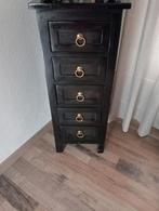Koloniale ladekast,teak.Hoogte 84 cm,breedte 35 cm., Ophalen, Gebruikt, 5 laden of meer, Teakhout