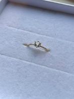 Isabel Bernard 14k gouden ring, Met kristal, Ophalen of Verzenden, Zo goed als nieuw, 17 tot 18