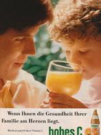 Retro reclame 1988 Hohes C frisdrank je gezonde familie, Verzenden, Overige typen