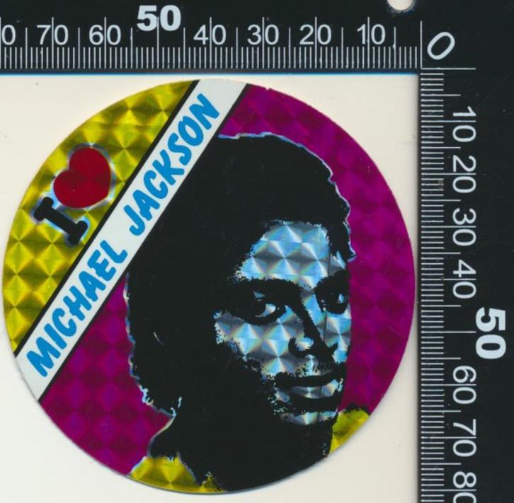 Sticker: Michael Jackson (Glittersticker 2), Verzamelen, Stickers, Zo goed als nieuw, Bedrijf of Vereniging, Ophalen of Verzenden
