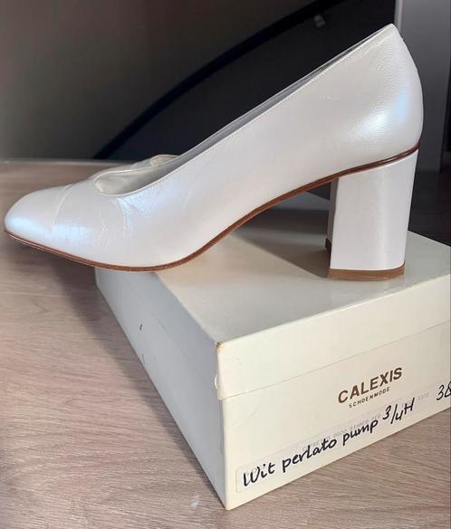 Trouwschoenen van Calexis wit perlato maat 38,5, Kleding | Dames, Trouwkleding en Trouwaccessoires, Zo goed als nieuw, Schoenen
