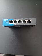 Linksys LGS105 5-Poorts Gigabit Switch, Computers en Software, Netwerk switches, Ophalen of Verzenden, Nieuw