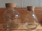 Set van 2 glazen terrarium vazen, Huis en Inrichting, Ophalen of Verzenden