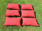 Tuinkussens / loungekussens binnen/buiten bordeaux rood 6x, Tuin en Terras, Ophalen, Zo goed als nieuw