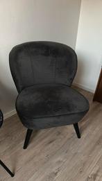 Fauteuil zwart velvet, Huis en Inrichting, Ophalen, Zo goed als nieuw, 50 tot 75 cm
