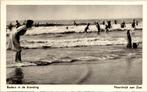 Noordwijk aan Zee - Baders in de branding (1959), Verzenden, 1940 tot 1960, Gelopen, Zuid-Holland