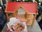 Houten Poppenhuis met Meubels, Ophalen, Gebruikt, Poppenhuis