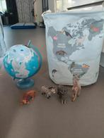 Leuke set wildlife, wereldbol, opbergzak en 4 dieren, Kinderen en Baby's, Kinderkamer | Inrichting en Decoratie, Ophalen of Verzenden