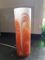 Glazen tafellamp retro oranje, Ophalen of Verzenden, Minder dan 50 cm, Retro, Glas