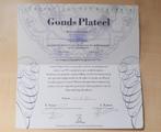 Certificaat gouds plateel serie iris royal goedewaagen, Antiek en Kunst, Antiek | Keramiek en Aardewerk, Verzenden