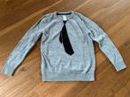 Grijze trui met stropdasdesign maat 134/140 - zgan, Kinderen en Baby's, Kinderkleding | Maat 134, Palomino (C&A), Trui of Vest