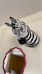 Grote handgemaakte papier-maché zebra-kop, Ophalen of Verzenden