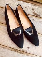 Brunate zwart suede instappers maat 38.5, Kleding | Dames, Schoenen, Ophalen of Verzenden, Zo goed als nieuw, Instappers, Zwart