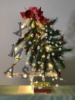 Unieke houten kerstboompje met kerstklokken en verlichting, Diversen, Kerst, Ophalen of Verzenden, Nieuw