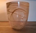 Vintage Franse doorschijnende swirl glazen vaas. Jaren 60, Ophalen of Verzenden