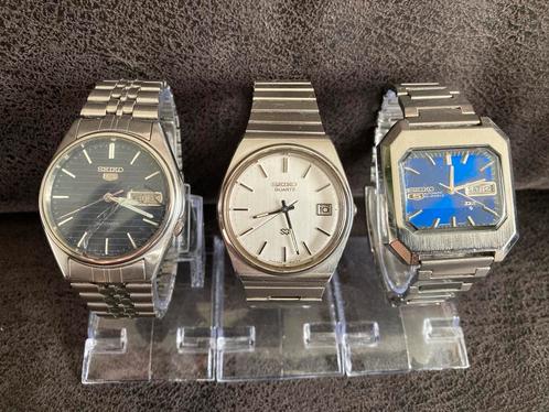 Vintage Seiko horloges 3x (Seiko 5 & S3), Sieraden, Tassen en Uiterlijk, Horloges | Heren, Gebruikt, Seiko, Staal, Staal, Ophalen of Verzenden