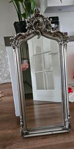 Grote spiegel met kuif, facet geslepen, 115 cm hoog, zilver, Ophalen, Zo goed als nieuw, Rechthoekig, Minder dan 50 cm