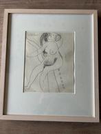 Roger Hilton tekening naakte vrouw, Ophalen