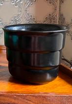 Retro ADCO bloempot ribbel zwart, Huis en Inrichting, Ophalen of Verzenden, Zo goed als nieuw