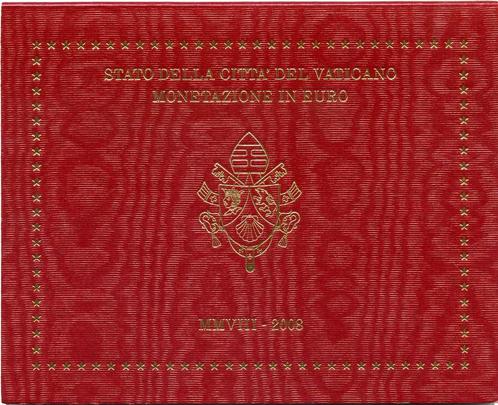 BU set Vaticaan 2008 Blister - 1 cent t/m 2 euro, Postzegels en Munten, Munten | Europa | Euromunten, Setje, Overige waardes, Vaticaanstad