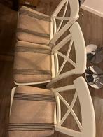 6x IKEA Ingolf Eetkamerstoelen, Huis en Inrichting, Stoelen, Ophalen, Gebruikt, Wit, Vijf, Zes of meer stoelen