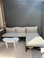 Comfortabele loungeset voor balkon of tuin – lichte schade, Ophalen, 4 zitplaatsen, Gebruikt, Aluminium