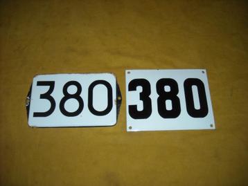 oud emaille huisnummer 380 ook 381 382 383 384 385 386 387 5 beschikbaar voor biedingen