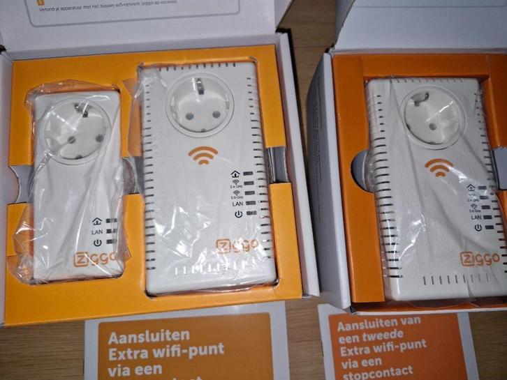 Ziggo wifi booster / wifi versterker set powerline NIEUW, Computers en Software, WiFi-versterkers, Nieuw, Verzenden