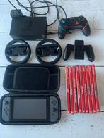 Nintendo Switch met 9 games en accessoires, Spelcomputers en Games, Games | Nintendo Switch, Zo goed als nieuw, Eén computer, Ophalen