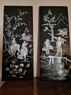 2 Oude wand panelen/lak paneel Chinees/ japans, Antiek en Kunst, Ophalen of Verzenden