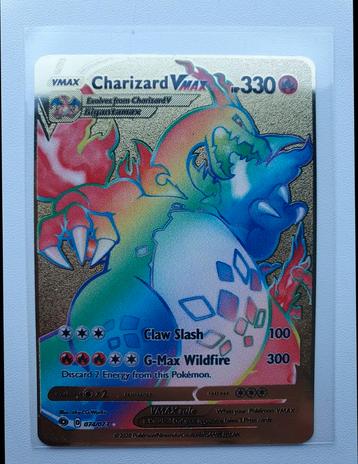 Charizard VMAX #74 Pokemon Champion's Path Metal Card Rainbo beschikbaar voor biedingen