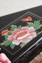 Vintage sieradenkistje met roos & vlinder, Ophalen of Verzenden, Minder dan 50 cm, Minder dan 50 cm