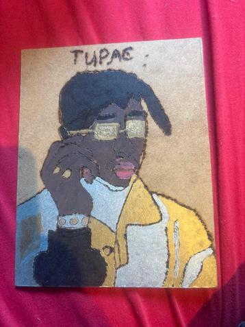 Tupac Portret - Handgemaakt Kunstwerk beschikbaar voor biedingen