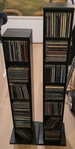 Zwarte, houten CD rekken, Ophalen, Gebruikt, Hout, Cd's