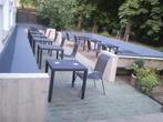 Loungebank horeca hoekbank tuinbank met kussens douglas, Verzenden, Nieuw, Steigerhout, Bank