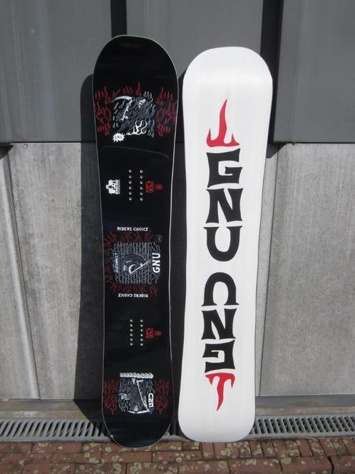 2025 GNU Rider Choice snowboards, 157,5 en 158 wide, Sport en Fitness, Snowboarden, Zo goed als nieuw, Board, Ophalen of Verzenden