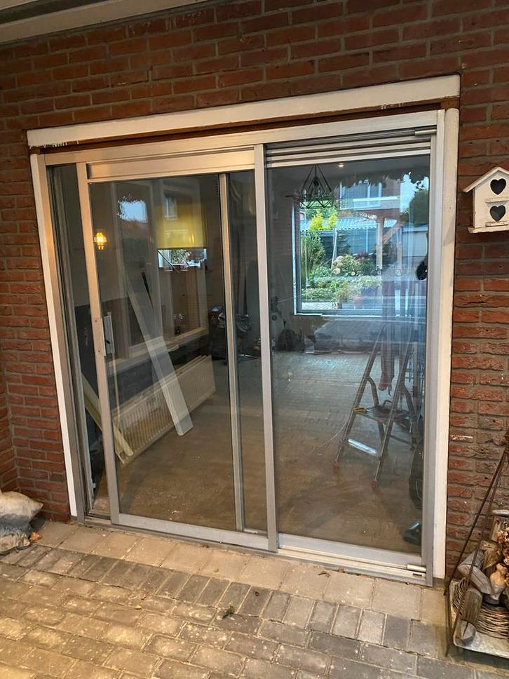 Glazen Schuifpui - 200x2,09, Doe-het-zelf en Verbouw, Deuren en Horren, Gebruikt, Buitendeur, 200 tot 215 cm, 80 tot 100 cm, Glas