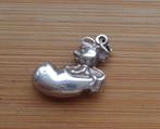 zilveren vintage bedel muis in klomp [1145], Overige merken, Verzenden, Zo goed als nieuw, 1 bedel