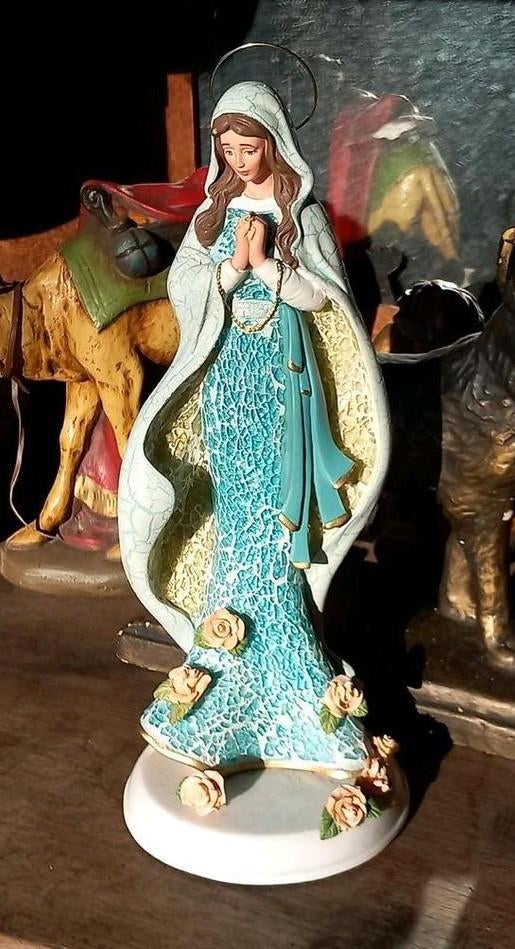 Gezegende Maria Mozaïek Sculptuur Bradford Exchange, Antiek en Kunst, Ophalen of Verzenden