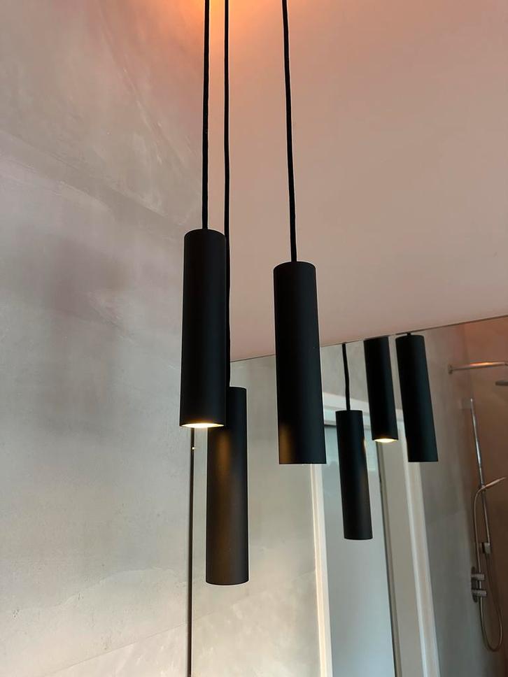 Daylight Italia Tubosa Cilindro Hanglamp Zwart 3x nieuw, Huis en Inrichting, Lampen | Hanglampen, Nieuw, Minder dan 50 cm, Metaal