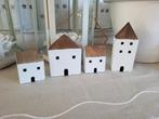 Kleine houten decoratie huisjes (4), Ophalen of Verzenden, Zo goed als nieuw