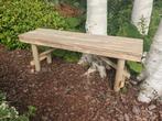 Circulaire rustieke tuinbank met poten van boompaaltjes, Tuin en Terras, Tuinbanken, Ophalen, Zo goed als nieuw, Hout