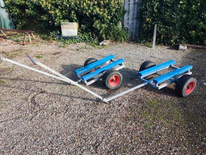 2 Kleine Rubberboot/Optimist Trailers - Handig!, Watersport en Boten, Bootonderdelen, Gebruikt, Overige typen, Zeilboot of Motorboot