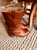 Cognac bontgevoerde laarzen maat 39 - Nieuwstaat, Hoge laarzen, Bruin, Nieuw, Ophalen of Verzenden