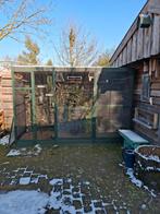 Volliere te koop, groen, inzetramen.zie beschrijving, Dieren en Toebehoren, Vogels | Hokken en Kooien, Ophalen, Gebruikt, Aluminium