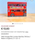 Tin vintage mini rode dubbeldekker bus blik.Gebruikte staat, Overige merken, Ophalen of Verzenden, Zo goed als nieuw