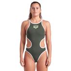 Nieuw Arena W One Biglogo One Piece badpak Dark Sage White, C.da Cisterna, 84/85 62029 Tolentino (MC) Italië, Arena, Nieuw, Badpak
