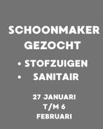 Schoonmaak horeca inval januari 2026, Tot en met 24 uur, Vanaf 1 jaar, Freelance of Uitzendbasis, Vakantiewerk